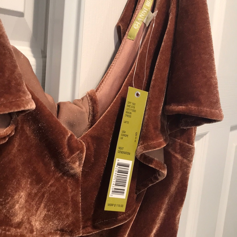 Gianni Bini Velvet Brown Dress - Picture 5 of 8
